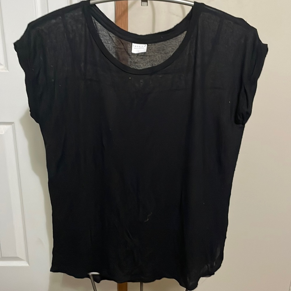 Tresics Sheer Black Tee